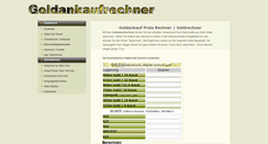Desktop Screenshot of goldankaufrechner.net